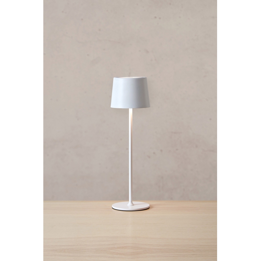 Markslöjd 108654 - Lampe à intensité variable rechargeable FIORE LED/2W/5V IP44 38 cm blanc