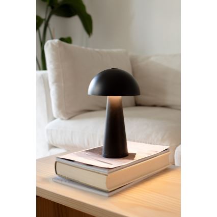Markslöjd 108655 - LED Dimbaar rechargeable lamp FUNGI LED/1,5W/5V IP44 zwart