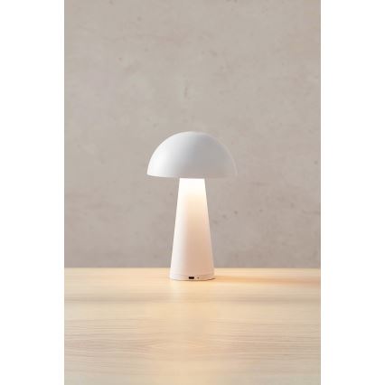 Markslöjd 108656 - LED Dimbaar rechargeable lamp FUNGI LED/1,5W/5V IP44 wit