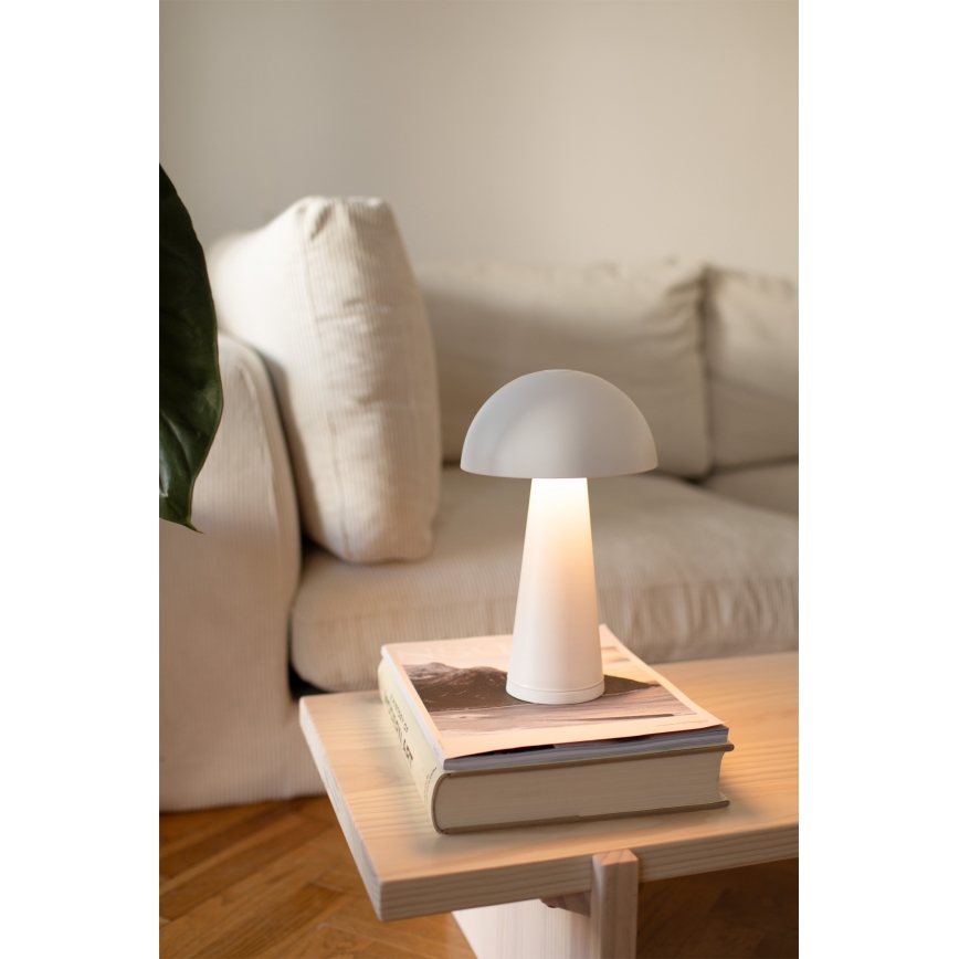 Markslöjd 108656 - LED Dimbaar rechargeable lamp FUNGI LED/1,5W/5V IP44 wit