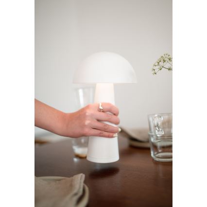 Markslöjd 108656 - LED Dimbaar rechargeable lamp FUNGI LED/1,5W/5V IP44 wit