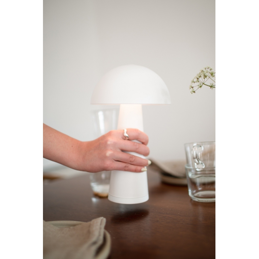 Markslöjd 108656 - LED Dimbaar rechargeable lamp FUNGI LED/1,5W/5V IP44 wit