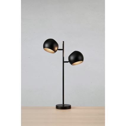 Markslöjd 108691 - Lampe de table EDGAR 2xE14/40W/230V noir