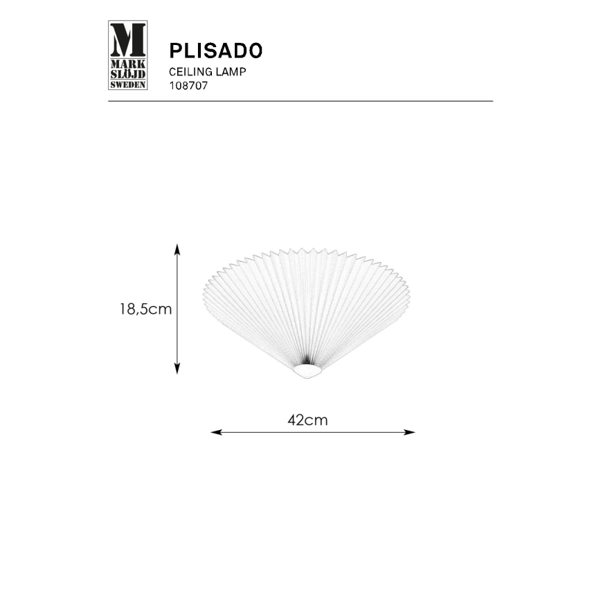 Markslöjd 108707 - Plafondlamp PLISADO 3xE14/40W/230V diameter 42 cm grijs