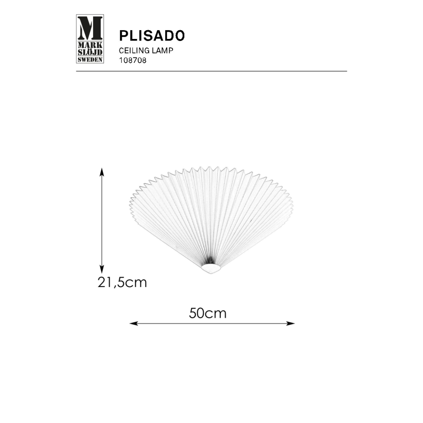 Markslöjd 108708 - Plafondlamp PLISADO 3xE14/40W/230V diameter 50 cm grijs