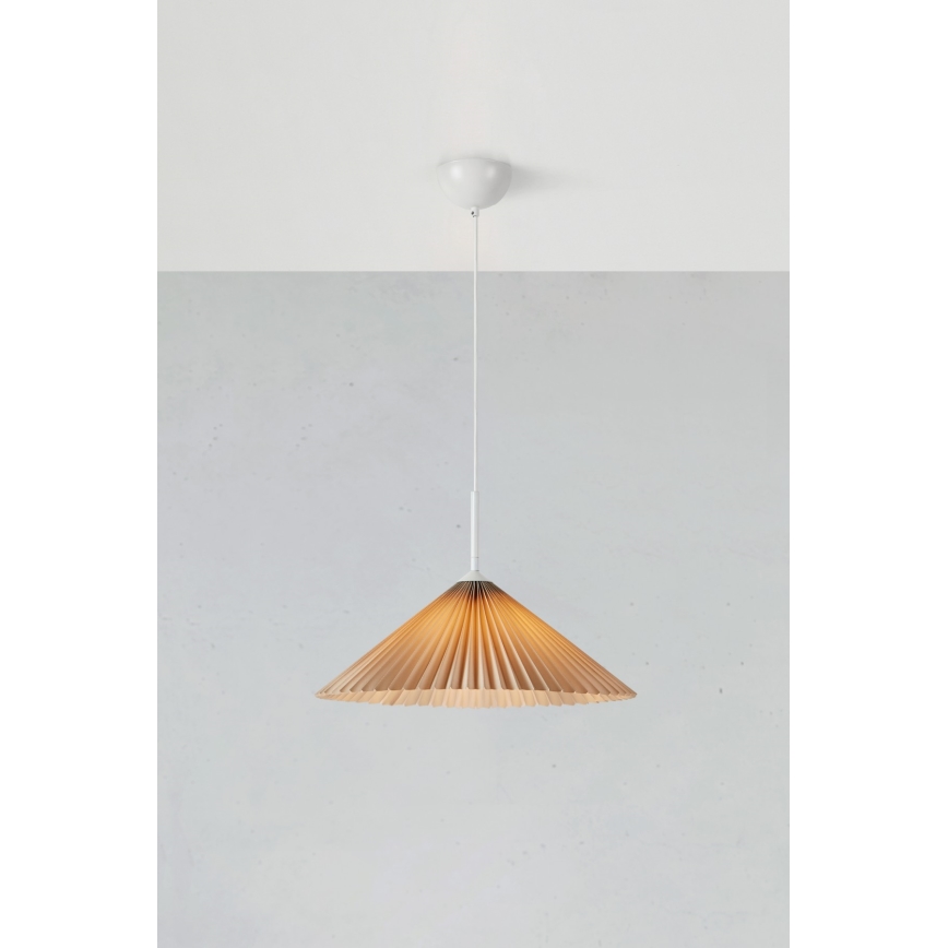 Markslöjd 108710 - Suspension filaire PLISADO 1xE27/40W/230V d. 50 cm beige