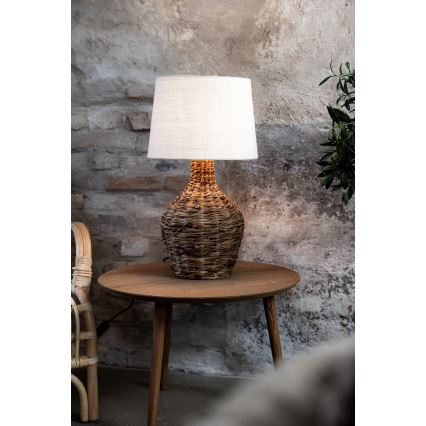 Markslöjd 108771 - Tafellamp PAGLIA 1xE27/40W/230V wit/rotan