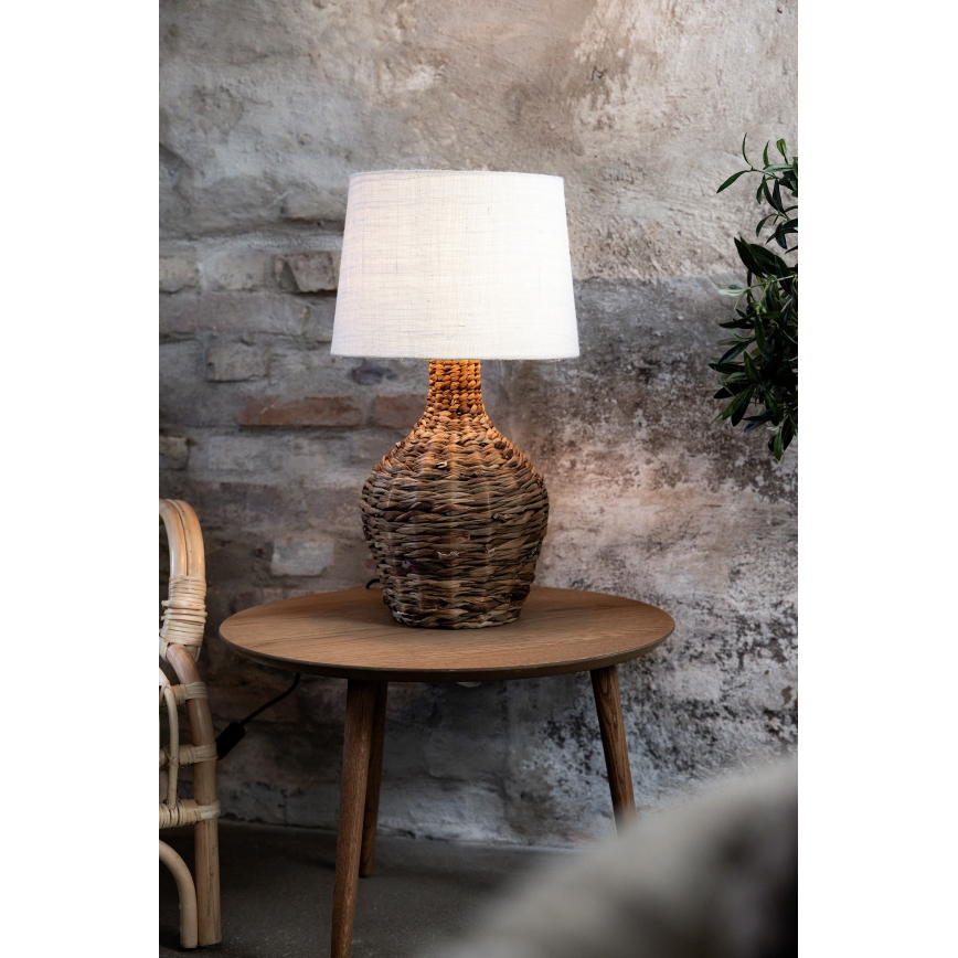 Markslöjd 108771 - Tafellamp PAGLIA 1xE27/40W/230V wit/rotan