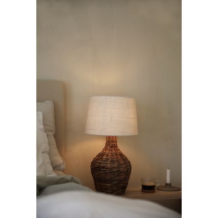 Markslöjd 108771 - Tafellamp PAGLIA 1xE27/40W/230V wit/rotan