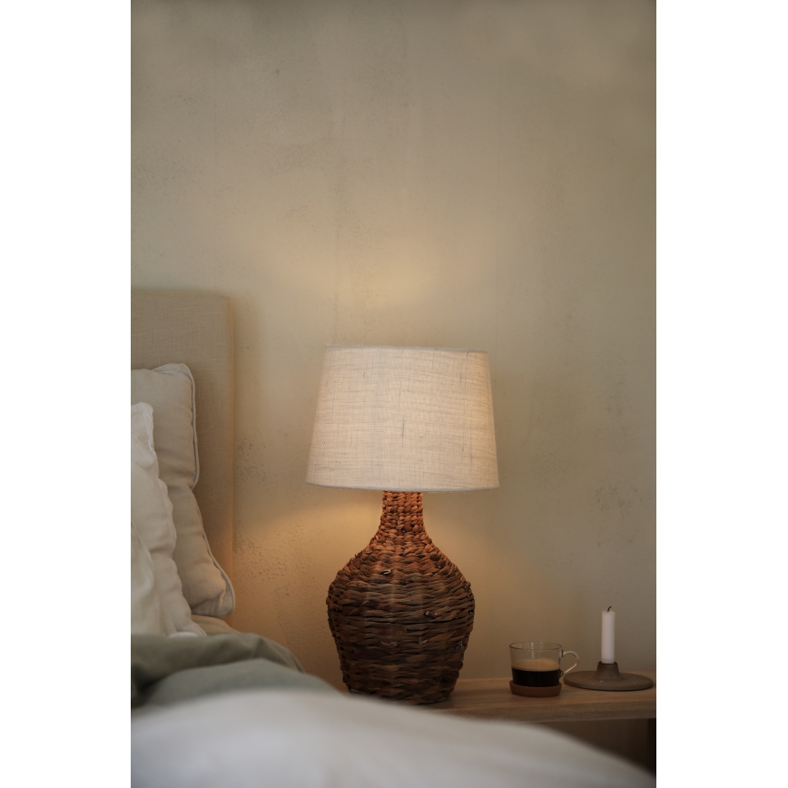 Markslöjd 108771 - Tafellamp PAGLIA 1xE27/40W/230V wit/rotan
