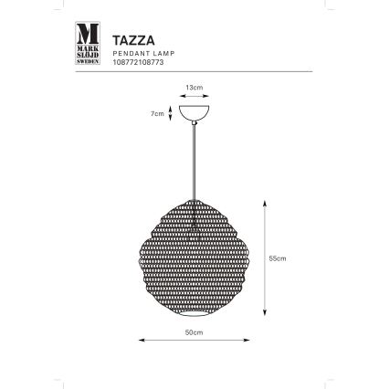 Markslöjd 108772 - Suspension filaire TAZZA 1xE27/40W/230V noir