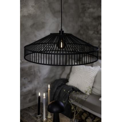 Markslöjd 108782 - Suspension filaire TAPA 1xE27/40W/230V noir/bambou