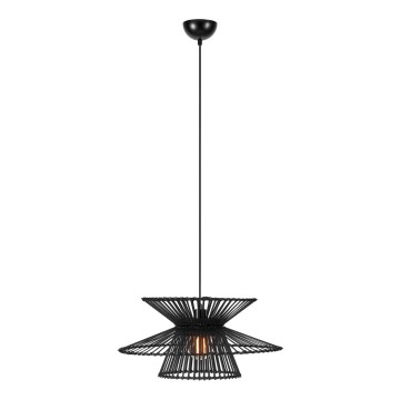Markslöjd 108784 - Suspension filaire DUPLICI 1xE27/40W/230V noir/bambou