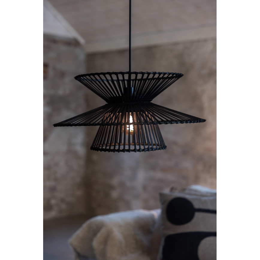 Markslöjd 108784 - Suspension filaire DUPLICI 1xE27/40W/230V noir/bambou