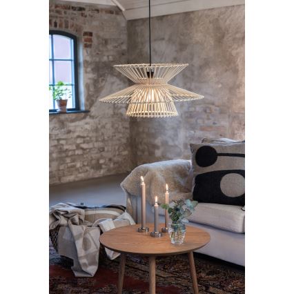 Markslöjd 108785 - Suspension filaire DUPLICI 1xE27/40W/230V beige/bambou