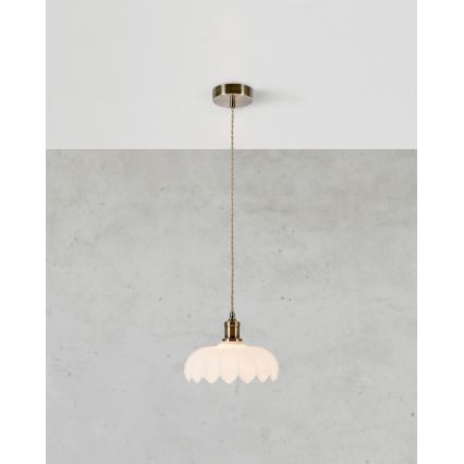 Markslöjd 108857 - Suspension filaire KURAGE 1xE27/40W/230V laiton/blanc