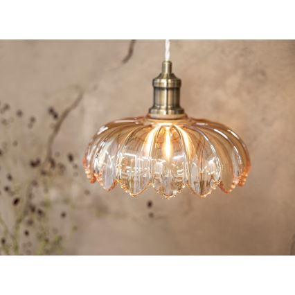 Markslöjd 108858 - Suspension filaire KURAGE 1xE27/40W/230V laiton/fumé beige