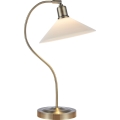 Markslöjd 108863 - Lampe de table VELA 1xE27/40W/230V laiton/blanc