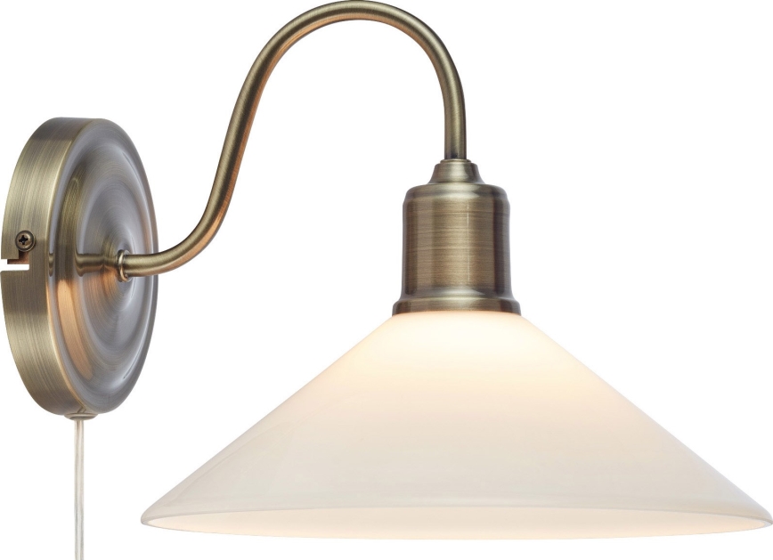 Markslöjd 108865 - Wandlamp VELA 1xE27/40W/230V messing/wit