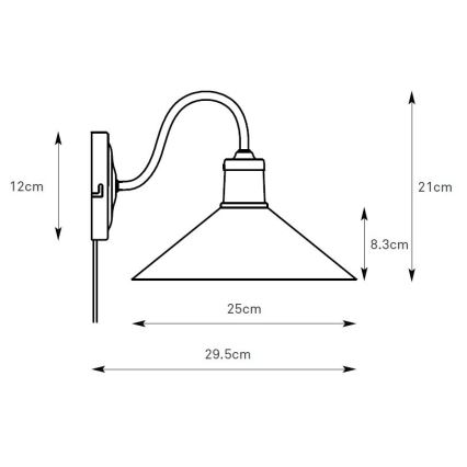 Markslöjd 108865 - Wandlamp VELA 1xE27/40W/230V messing/wit