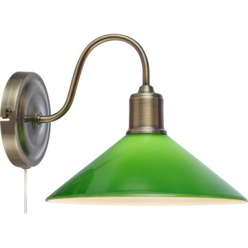 Markslöjd 108866 - Wandlamp VELA 1xE27/40W/230V messing/groen