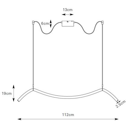 Markslöjd 108873 - LED-dimbare hanglamp MELT aan kabel LED/13W/230V zwart