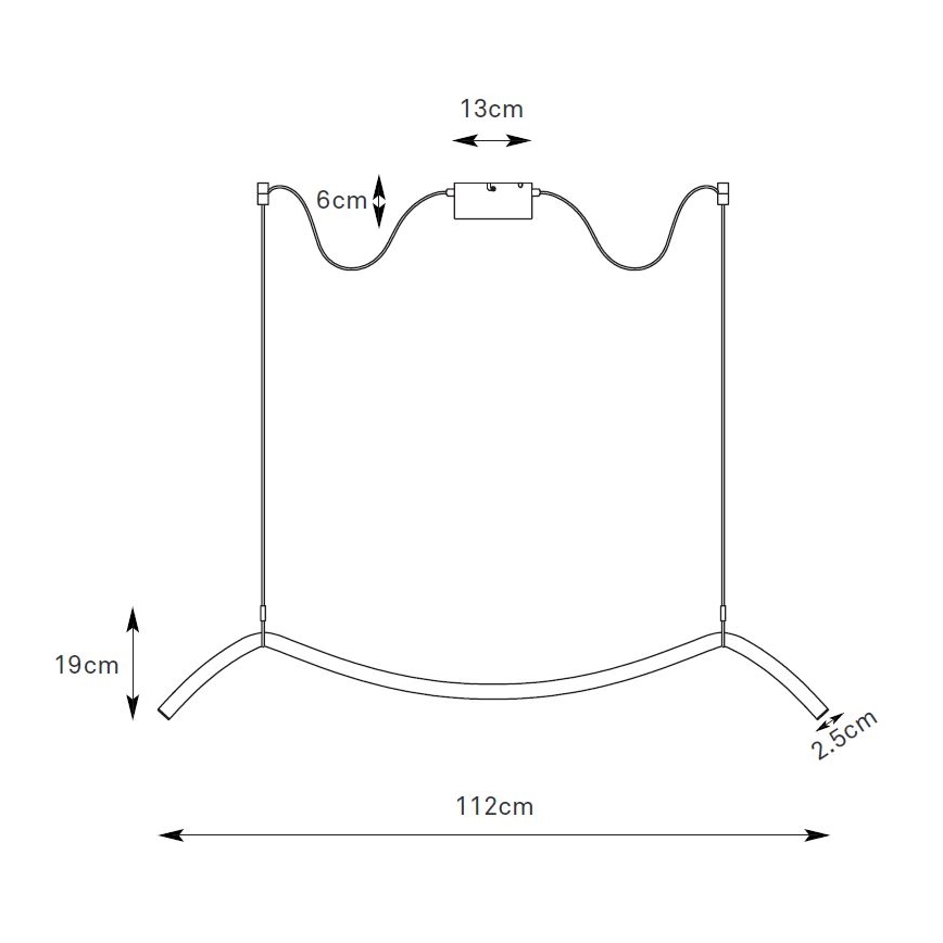 Markslöjd 108873 - Dimbare LED-hanglamp MELT aan kabel LED/13W/230V 112 cm zwart