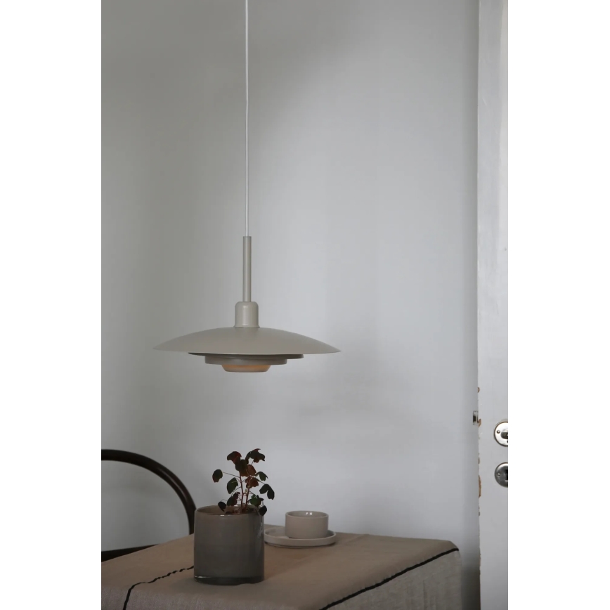Markslöjd 108875 - Hanglamp aan kabel PINY 1xE27/60W/230V Ø 35 cm beige