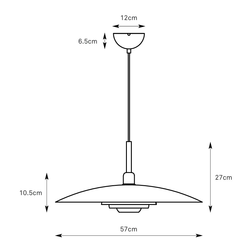 Markslöjd 108877 - Suspension sur câble PINY 1xE27/60W/230V Ø 57 cm beige