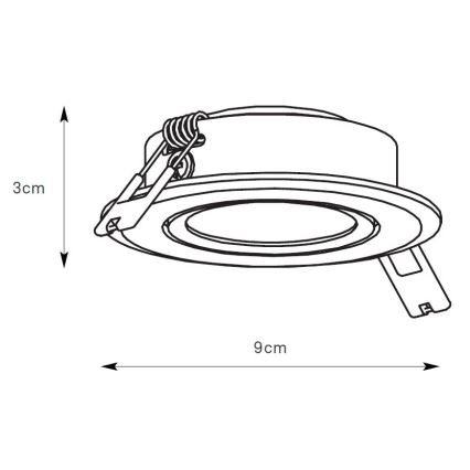 Markslöjd 108885 - luminaire encastré LED dimmable pour salle de bains PLUTO LED/4,9W/230V CRI 90 IP44 blanc