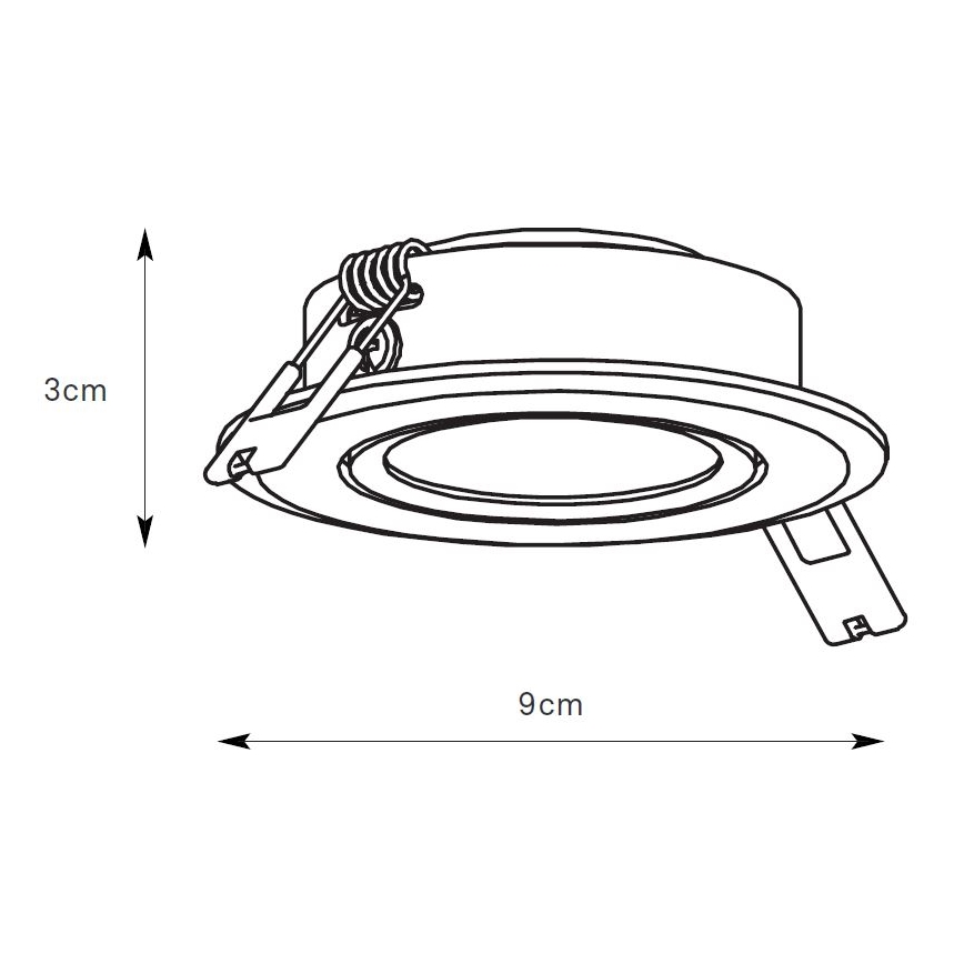 Markslöjd 108885 - Dimbare LED-inbouwarmatuur voor badkamer PLUTO LED/4,9W/230V CRI 90 IP44 wit