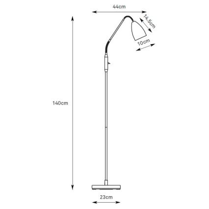 Markslöjd 108886 - Lampadaire LED dimmable PATRO LED/4,9W/230V CRI 90 noir