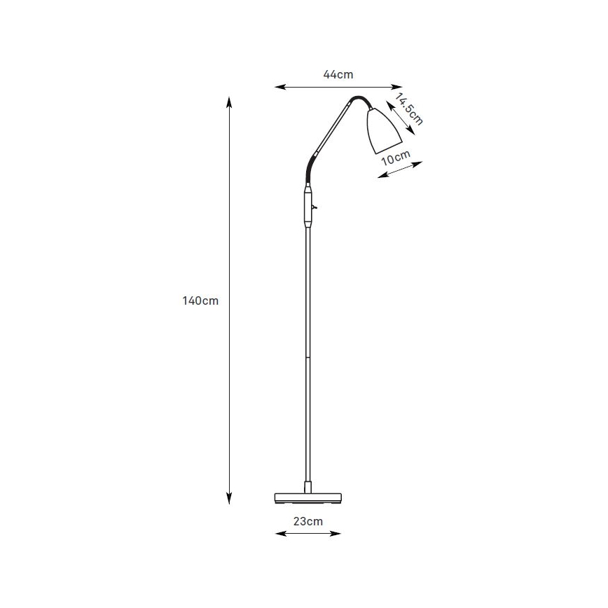 Markslöjd 108888 - Dimbare vloerlamp PATRO LED/4,9W/230V CRI 90 grijs