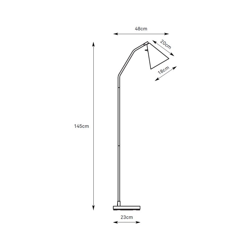 Markslöjd 108889 - Lampadaire LED dimmable FUNIL LED/4,9W/230V IRC 90 noir