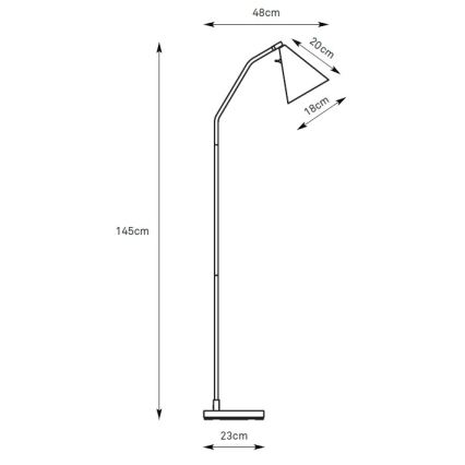 Markslöjd 108891 - Dimbare LED vloerlamp FUNIL LED/4,9W/230V CRI 90 grijs