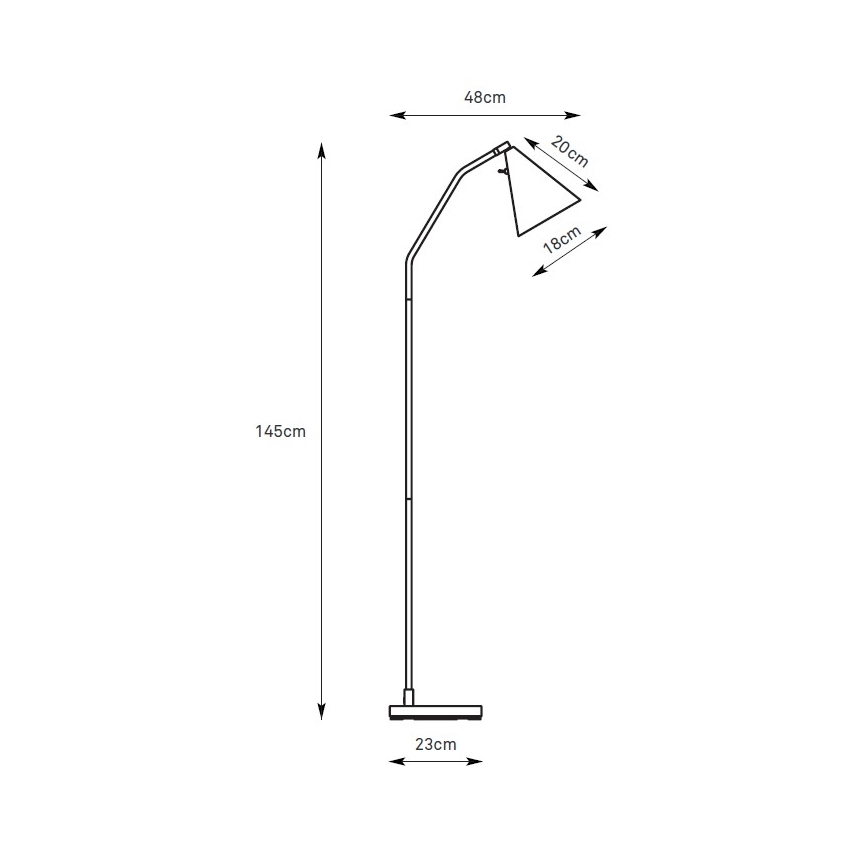 Markslöjd 108891 - Dimbare LED vloerlamp FUNIL LED/4,9W/230V CRI 90 grijs