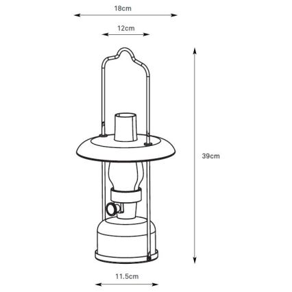 Markslöjd 108894 - LED dimbare oplaadbare buitentafellamp FANOS LED/2,5W/3,7V 4000 mAh IP44 messing