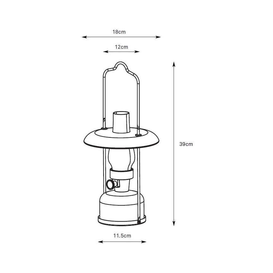 Markslöjd 108894 - LED dimbare oplaadbare buitentafellamp FANOS LED/2,5W/3,7V 4000 mAh IP44 messing