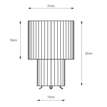 Markslöjd 108896 - Lampe de table CATIS 1xE27/60W/230V 32 cm gris