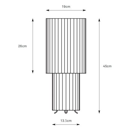 Markslöjd 108897 - Lampe de table CATIS 1xE27/60W/230V 45 cm blanche