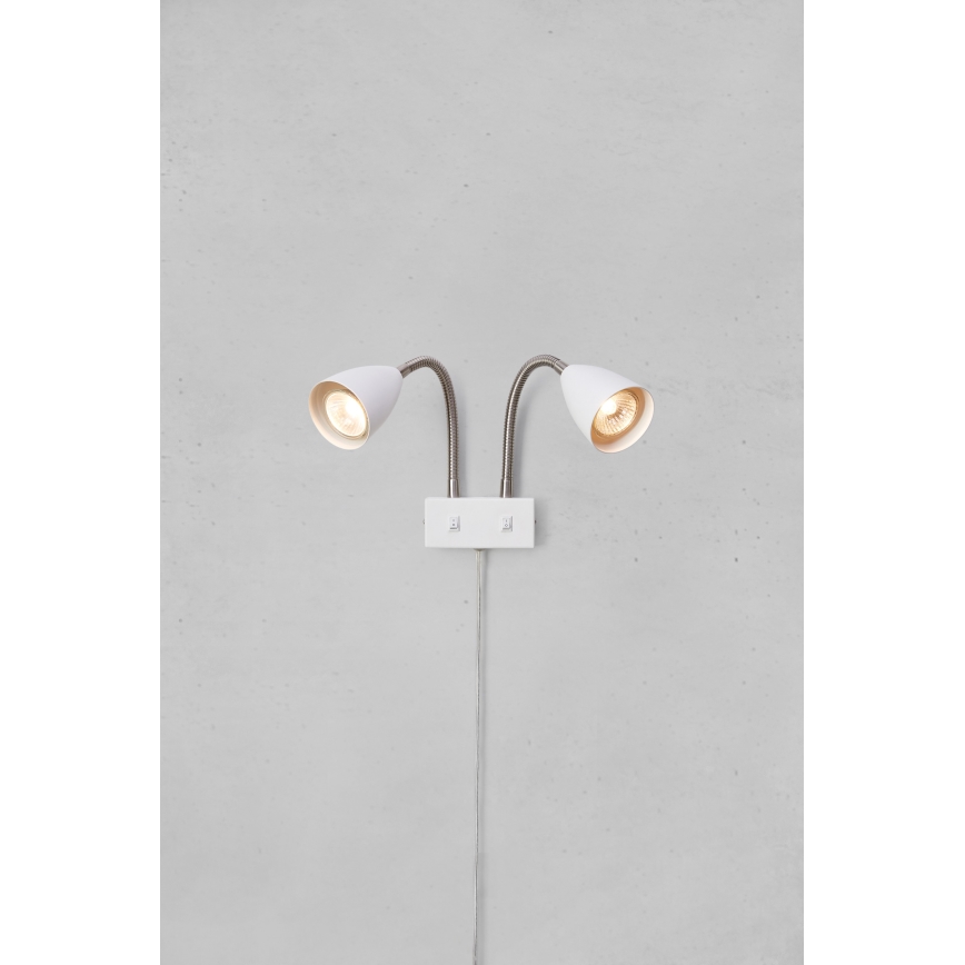 Markslöjd 108900 - Spot mural CIRO 2xGU10/7W/230V blanc