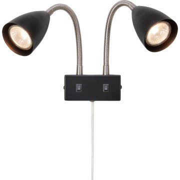 Markslöjd 108901 - Wandspot CIRO 2xGU10/7W/230V zwart