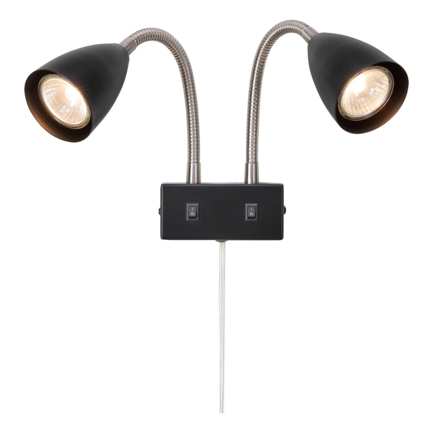 Markslöjd 108901 - Wandspot CIRO 2xGU10/7W/230V zwart