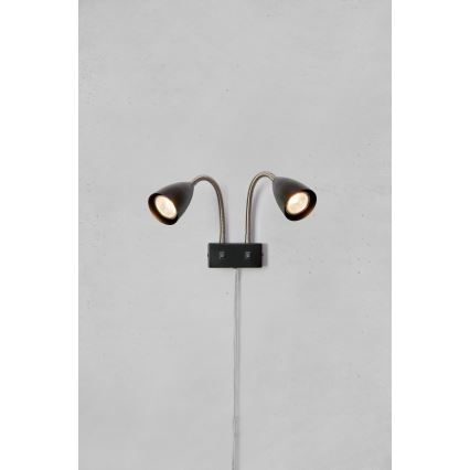 Markslöjd 108901 - Wandspot CIRO 2xGU10/7W/230V zwart