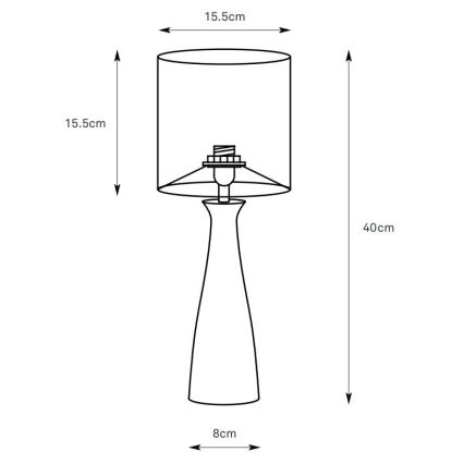 Markslöjd 108906 - Tafellamp BIRILLO 1xE14/60W/230V crèmekleurig