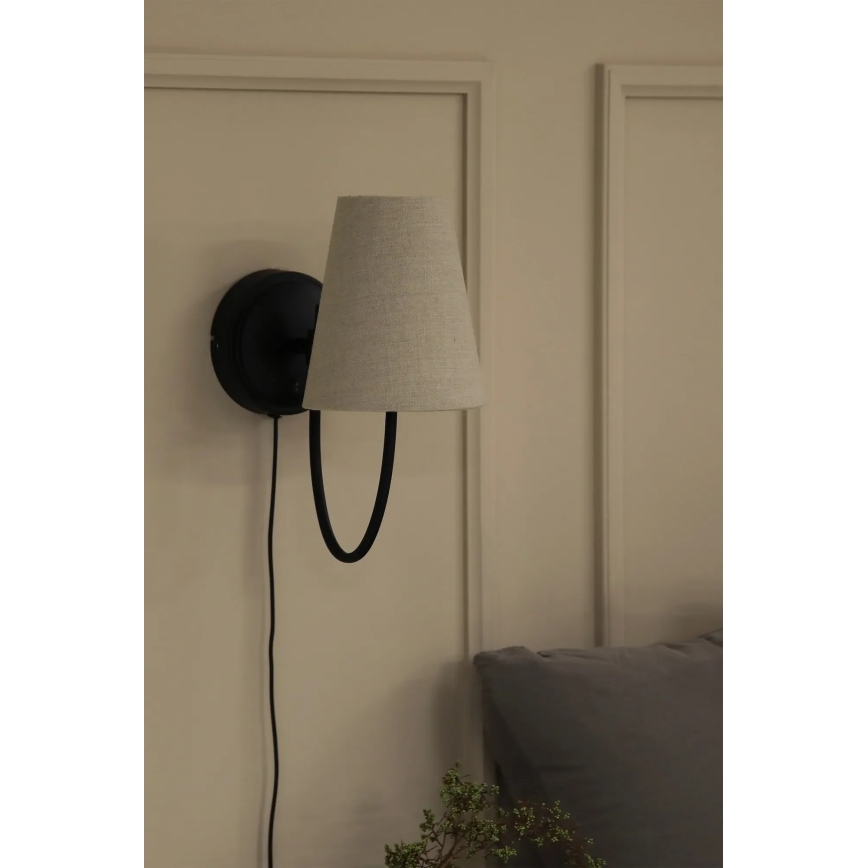 Markslöjd 108907 - Applique murale AMAR 1xE14/40W/230V lin/noir