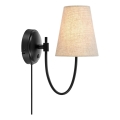 Markslöjd 108907 - Wandlamp AMAR 1xE14/40W/230V linnen/zwart
