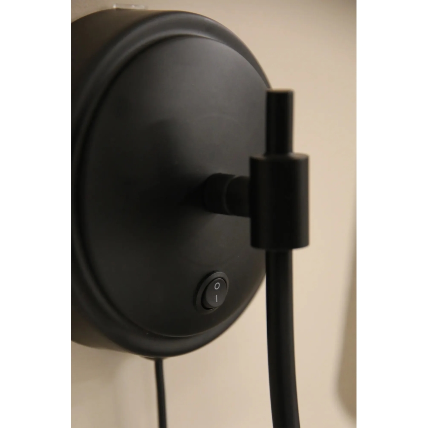 Markslöjd 108907 - Wandlamp AMAR 1xE14/40W/230V linnen/zwart