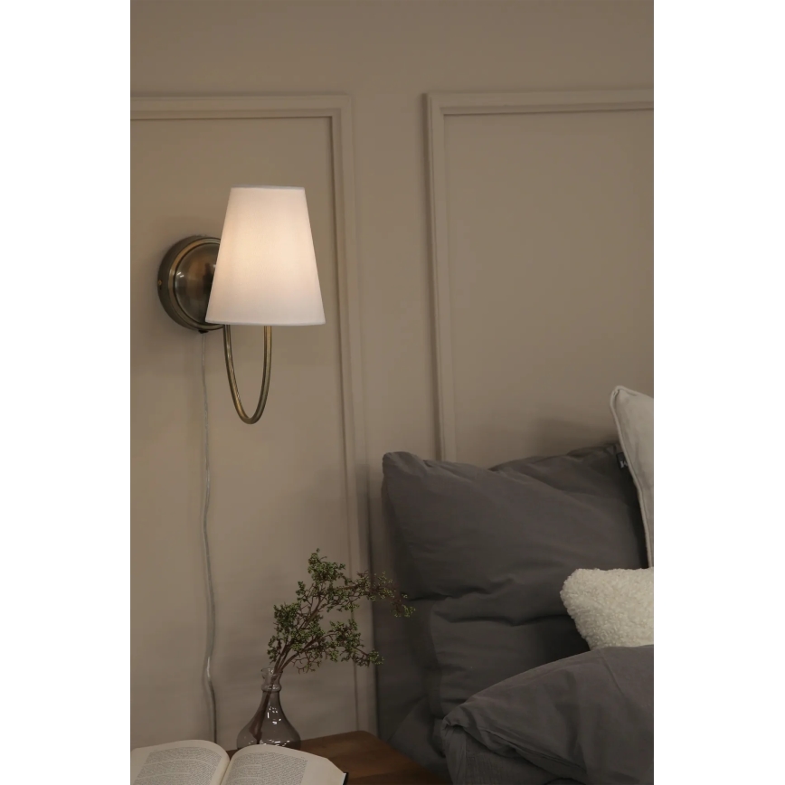 Markslöjd 108908 - Applique murale AMAR 1xE14/40W/230V blanc/laiton
