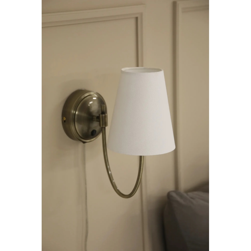 Markslöjd 108908 - Wandlamp AMAR 1xE14/40W/230V wit/messing
